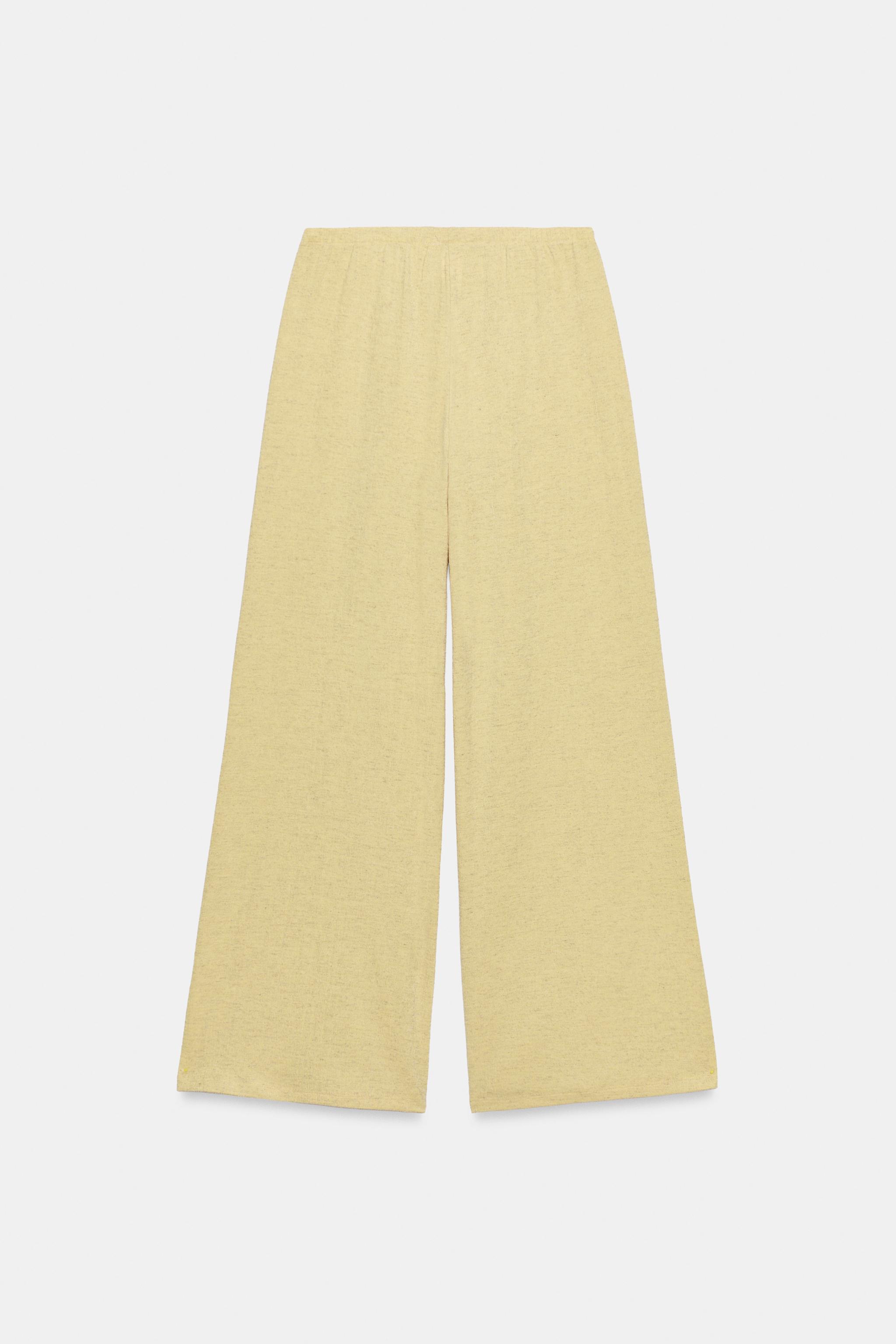 TEXTURED STRAIGHT LEG PANTS